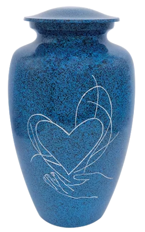 Urne blue heart