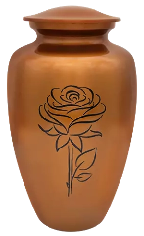 Urne bronze rose