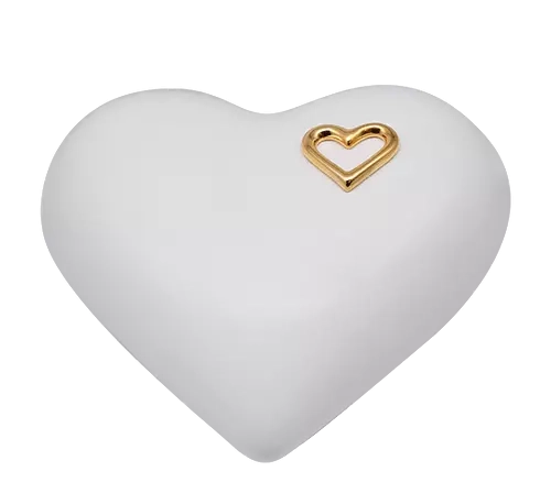 Urne heart white